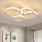Comely LED Deckenleuchte Weiß, 4 Runde Ringe Modern Deckenlampe 48W 5400LM, 3000K Warmweiss LED Deckenlampen für Wohnzimmer, Küche, Schlafzimmer, Esszimmer