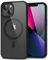 oakxco for iPhone 13 Mini/ 12 Mini Case Clear Magnetic Compatible with Magsafe, Thin Slim Transparent Non Yellowing, Hybrid Soft Silicone Bumper & Hard Plastic Protective Cover for Women, Black