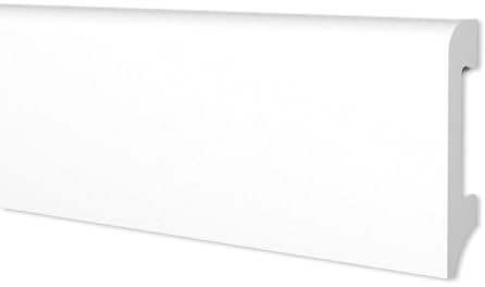 Asta 2 metri lineari BATTISCOPA IN POLIMERI 75x14x2000 mm BIANCO - Zoccolo da cucina resistente agli urti