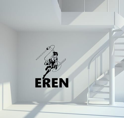 Wandtattoo Attack on Titan - AOT - Eren Jäger Größe M - ca. 60cm x 47cm