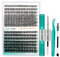 GEMERRY Extension Cils Kit Faux Cils Individuel 30D/40D Extension de Cils Bouquet Cils Natural D Curl 10-18 mm avec Colle et Scellements Applicateur Pince DIY Kit Faux Cils(30+40D-D-10-18mm-Set)