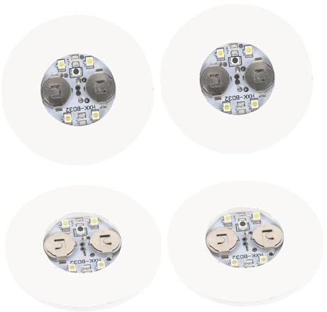 Cabilock Juego de 4 Posavasos Iluminados Posavasos de Bar para Bebidas Posavasos de Botellas con Led Diseño Elegante para Fiestas