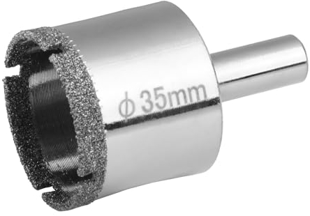 Sega a Tazza Diamantata, 35mm Punta Diamantata, Punta da Trapano per Sega a Tazza con Rivestimento Superficiale Diamantato per Vetro/Piastrelle/Ceramica/Marmo/Porcellana
