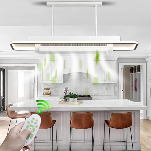 LYSDjia LED Deckenventilator Mit Beleuchtung - Flügellos, 6 Geschwindigkeiten, Moderne Lampe für Schlafzimmer, Küche, Wohnzimmer