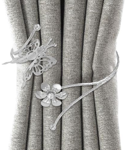 Cravates de rideau décoratives, Pinces à cravate pour rideaux papillon - Clips de rideau décoratifs en alliage, rideaux avec boucle, décorations de retenue | Décoration simple et élégante pour rideaux