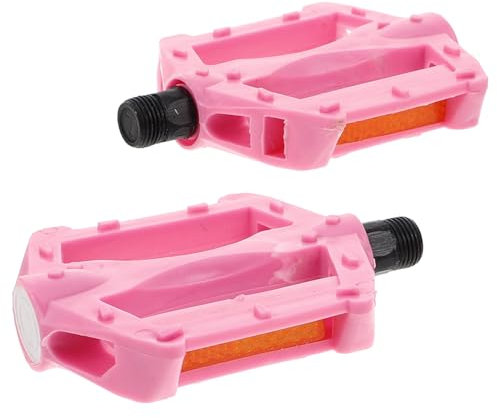 SUPVOX Pédales De Vélo Garçon Et Filles en Plastique Rose Antidérapantes Central Stable Légères Et Solide Adaptées Aux VTT Et Vélos pour Tout-Petits Sûrs pour Promenade en Famille