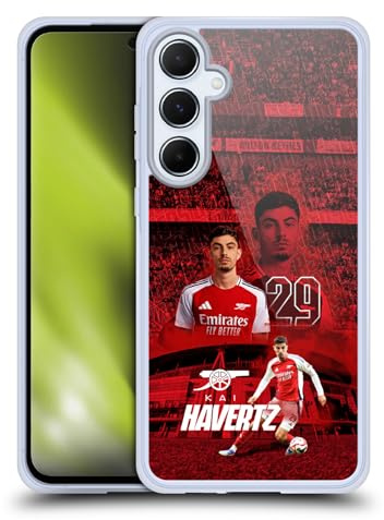 Head Case Designs Offizielle Arsenal FC Kai Havertz 2024/25 Erstes Team Gel Handyhülle Hülle [Militärischer Schutzgrad] Kompatibel mit Samsung Galaxy A55 5G