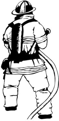 Feuerwehrmann Wand Aufkleber Kinderzimmer Klassenzimmer Schmuck Feuerwehrmann Feuerwehr Schlafzimmer Decke Kleiderschrank Vinyl-XL-70x142cm-Black