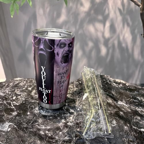 TVIAOH Halloween Tumbler, Horror Mug, Gifts for Christmas, 20oz, Horror Cup, Spooky Tumbler