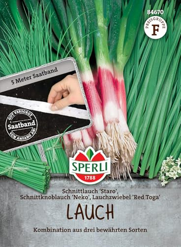 Sperli Lauchsamen Kombination 84670, Saatband | Die Kombination aus drei bewährten Sorten, Mit einer leichten Lauch Anzucht, Standfest, aromatisch, winterhart
