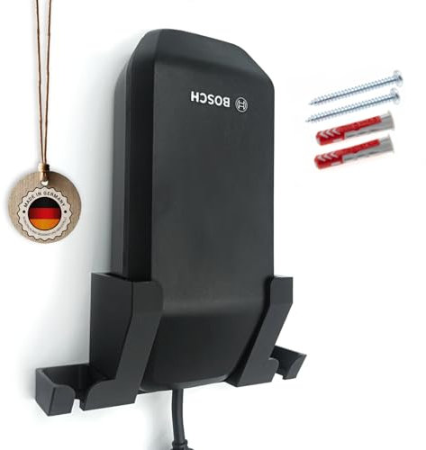 Luminick Wandhalterung kompatibel mit Bosch BPC3400 (4A), Smart Ladegerät E-Bike, Ladegerät, Halterung, perfektes Kabelmanagement, robust und stabil, inkl. Montagematerial