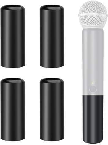 YIBEICO 4-Pack Replacement Battery Cover for Shure BLX2/SM58,Beta58,PG58 Wireless Microphone to Repair The Broken Part