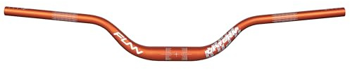 Funn Upturn Riser Lenker, Klemme 35mm, Breite 800mm, Rise 75mm (Orange) | dreifach konifiziert, AL6061 und AL6066, aufrechte Geometrie, Markierungen für Schalt- und Bremshebel, für MTB und BMX