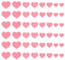48 Pcs Pink Heart Iron on Patches, 4 Sizes Cute Heart Applique Patches Sew on Fabric Patch Embroidered Patch Custom Patchs for Girls Clothes Hats Jeans Backpacks Shoes DIY Repair Decoration