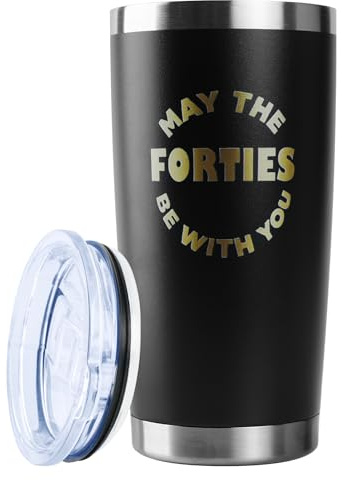 TOONGEEN 40th Birthday Gifts for Men, Happy 40th Birthday Gift Cup, 20oz | For Birthday, For Christmas, For Fathers Day, Gift for 40 Year Old Men, For Friends Dad Son Husband Turning 40