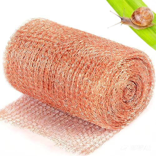 IBOPUXIU Red de Cobre Anticaracoles, Cinta de Cobre contra Caracoles 12,7 Cm x 6 M, 100% Cobre Puro, Alambre de Cobre contra Babosas y Caracoles, Repelente de Babosas y Caracoles