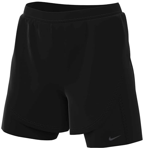NIKE Universa 2-In-1-Shorts Für Damen (Ca. 12,5 cm), Black/Anthracite/Dk Smoke Grey, HJ2261-010, XS