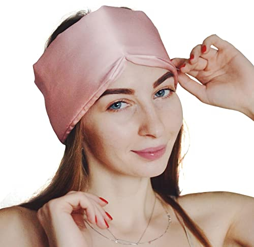 LILYSILK Schlafmaske Damen Herren 100% Seide - Hautfreundlich für Allergiker | Perfekt Sitz | Vollständige Abdunklung| Schlafbrille Augenmaske Nachtmaske Verpackung MEHRWEG Altrosa