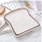 CULER 1PC Ceramic Toast Bread Shaped Dinner Plate Porcelain Salad Dessert Plate Dish Tray for Kitchen Restaurant