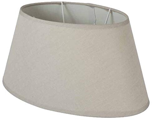 Quaint & Quality - Pantalla ovalada de lino color beige