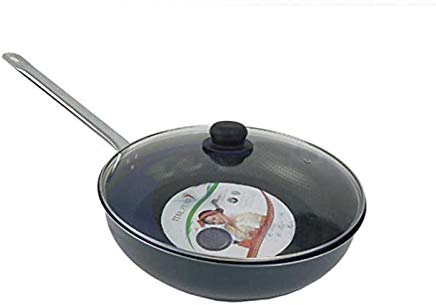 Pentalux Padella SALTAPASTA CM.32 con Coperchio Vetro Selva Line Manico Metallo