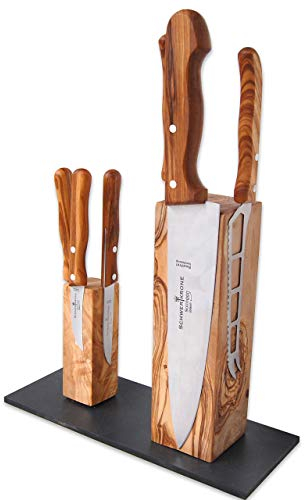 D.O.M.® Double Knife Block Made of Olive Wood