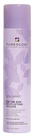 Pureology Style + Protect On The Rise Root Lifting Mousse | For Flat, Color-Treated Hair | Medium Control & Volume | Sulfate-Free | Vegan | Updated Packaging | 10.4 Oz. |