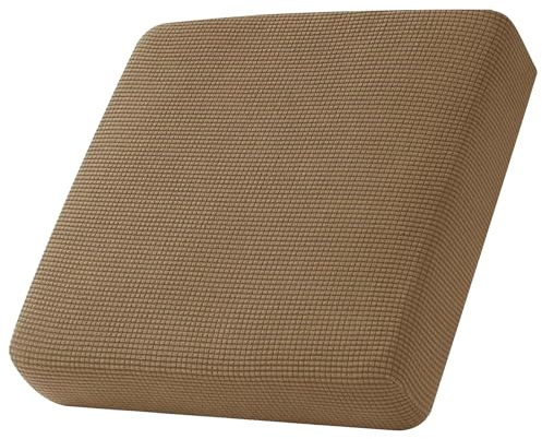Sofa Sitzkissenbezug, Sofa Sitzkissenbezug Stretch, Elastischer Kissenbezüge, Husse Überzug Bezug Für Sofa Sitzkissen, rutschfest Stoff Tartan (Braun,1-Sitzer)
