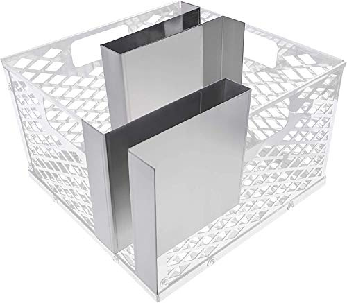 BBQ-PLUS Minion Method for Oklahoma Joe's Charcoal Firebox Basket, Maze Bars for Most Charcoal Ash Basket, Stainless Steel, 8 x 5.5 x 7.5 inches