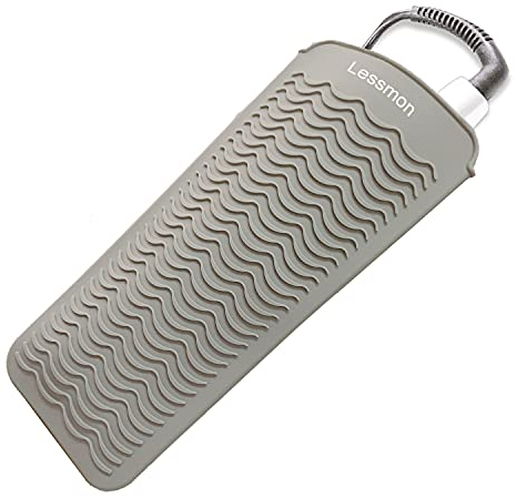 Heat Resistant Silicone Mat Pouch for Curling Irons, Hair Straightener, Flat Irons, and Other Hot Hair Tools, Height 28.5cm & Width 14cm, Grey
