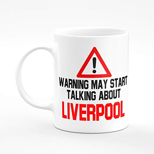 Amelia Gould Apparel Warning may start talking about Liverpool - Gift for him her 11oz Premium Grade Mug