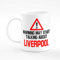 Amelia Gould Apparel Warning may start talking about Liverpool - Gift for him her 11oz Premium Grade Mug