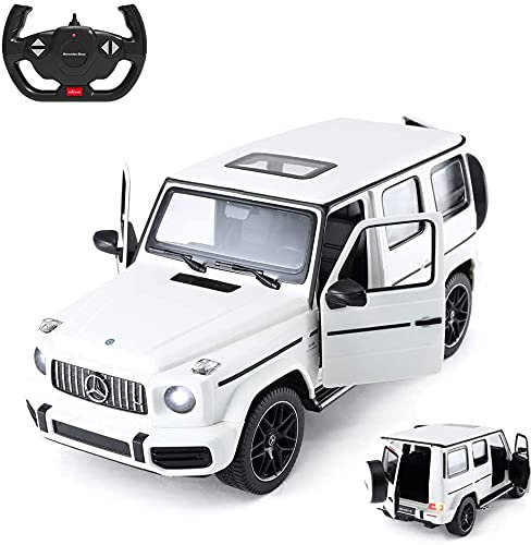 RASTAR Off-Road Remote Control Car, 1:14 Mercedes-AMG G63 R/C Off-road Toy Car, Door Open/Work Light-White/2.4Ghz