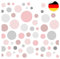 Little Deco 172 Kreise Wandtattoo Kinderzimmer Punkte Wandsticker Set Aufkleber Wanddeko Spielzimmer Babyzimmer Kinder Schlafen Rosa Grau DL608