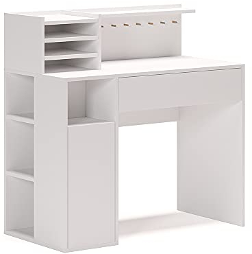 Vicco Schreibtisch, Arbeitstisch für das Büro, Weiß, 100 x 50 cm