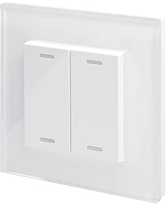 Retrotouch 2802 Friends of Hue Smart-Schalter, weißes Glas, 86,0 x 14,0 x 86,0 mm