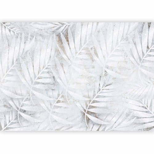 murando Fotomurales autoadhesivos tropical Hojas 441x315 cm Papel Pintado Decoración de Pared Murales Pegatina decorativos adhesivos 3d Fotográfico Palmeras blanco gris b-C-0992-a-a