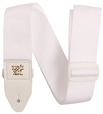 Ernie Ball Gitarrengurt aus Polypropylen, Weiß/Weiß