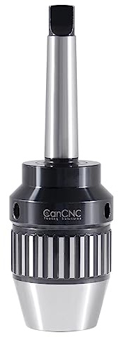 CanCNC MT2 1/16-5/8 Precision Keyless Drill Chuck, 0537-5802 | Heavy-Duty, Integrated Morse Taper #2 Shank and Titanium Jaws