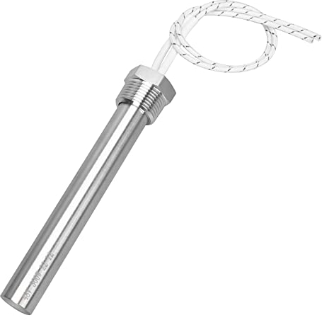 AIICIOO Patronen-Wasserheizer 3/4 Zoll DN20 26mm Flansch DC 48V 300W Flansch Edelstahl widerstandsfähiges Heizelement