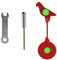 Kleine Spinner-Luftgewehr-Zielscheibe, 3 Mm Verschraubte Stahl-Vogel-BB-Luftgewehr-Ziel-Schleuder-Zielscheibe, Metall-Luftgewehr-Hängeziel-Plinking-Zielscheibe für das Schießen Im Freien,(Rot)