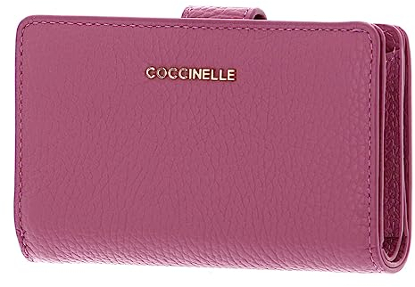 Coccinelle Metallic Soft Mini Wallet Grained Leather Pulp Pink