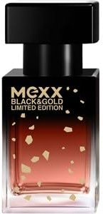 Mexx Black & Gold Limited Edition Woman Eau de Toilette, sinnlich-blumiger Damenduft, 15ml