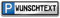 PrintPlanet® Parkschild mit eigenem Text personalisieren - Alu-Dibond 3 mm Weiß - Verschiedene Größen - Parkplatzschild mit Text (Kennzeichen)
