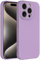 Captor Cover Custodia Colorata in Silicone Liquido per iPhone 15 Pro 6,1 Pollici, Alta Qualità con Bordo Rialzato per Schermo e Protezione Fotocamera Morbida Con Microfibra Interna (Viola Lilla)