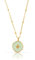 Made by Nami Edelstahl Kette Damen in Gold mit Türkiser Münze und Goldenem Stern Geschenk für Frauen oder beste Freundin 40 + 5 cm Länge
