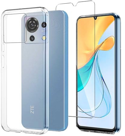 JDXHFF Cover Compatibile con ZTE Blade V50 Vita 4G (6.75) Trasparente e Pellicola Protettiva in Vetro Temperato - Custodia Morbido Silicone Protettivo TPU Case Clear