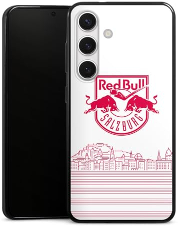 Slim Case extra dünn kompatibel mit Samsung Galaxy S24 Silikon Handyhülle schwarz Hülle Eishockey Skyline EC Red Bull Salzburg