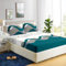 HaraDeco Juego de Sábana 4 Piezas Cama 180x190/200cm, Microfibra Poliéster Suave, Sábana Encimera Estampada Moderna, Bajera Ajustable para Colchón 28cm, 2 Fundas Almohada 50x70cm(Ola, Cama 180)