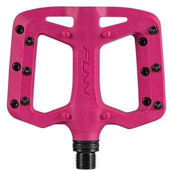 Funn Taipan S Pedali per bicicletta in termoplastica rinforzata con fibra di vetro, con assi CrMo da 9/16 pollici e perni amici dello stinco per ciclismo su MTB/BMX/urbano/ghiaia (Rosa)